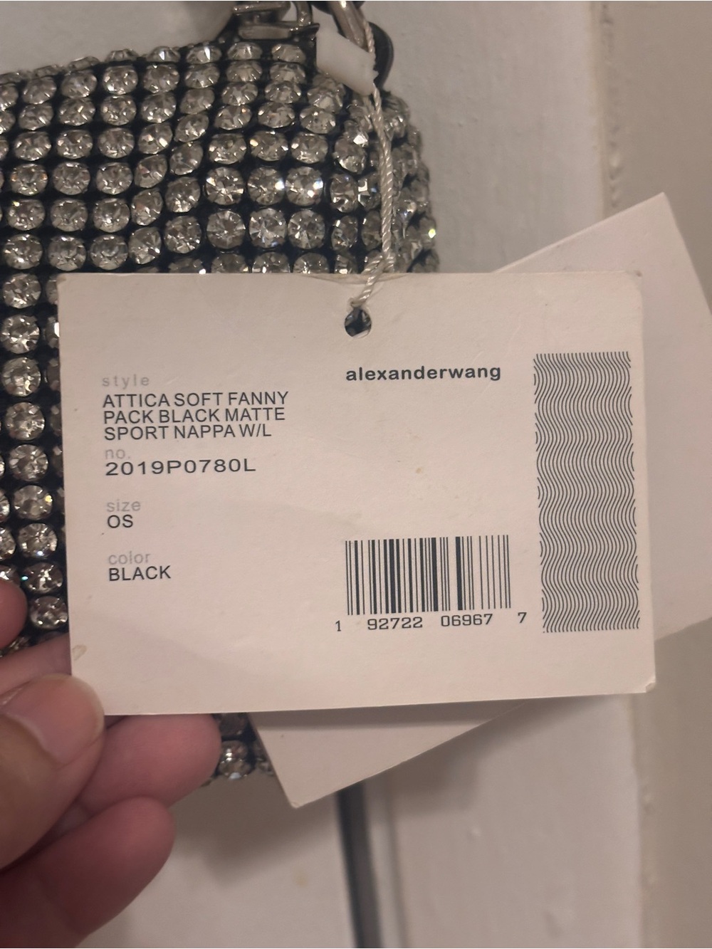 Alexander Wang Silver Crystal Mini Bag with Black Strap - Picture 5 of 16